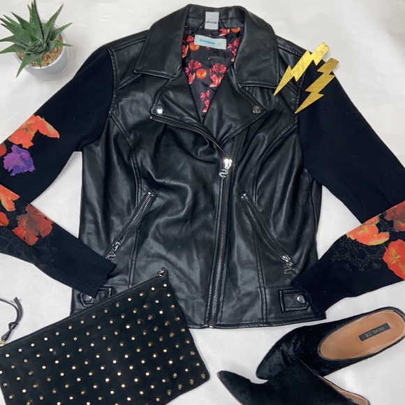 Desigual Jackets & Blazers - Desigual moto vegan leather jacket - perfect condition size M